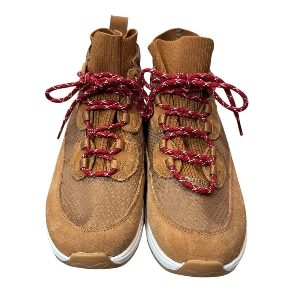 Nurture Response Women's Elias Mixed Platform High-top Tan Sneakers 7.5